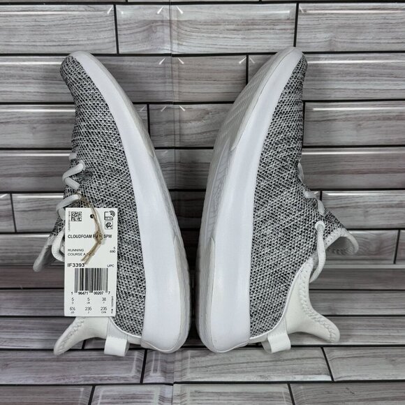 Adidas Women's Grey Cloudfoam Pure SPW Running Sneakers Shoe Size 6.5-NEW - Picture 7 of 8